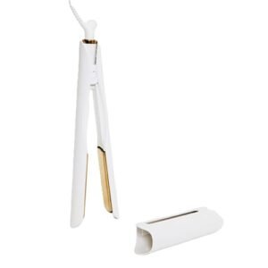 Kristin Ess 3-in-One Titanium Flat Iron Hair Straightener, Curling Iron + Waver with Travel Cap | 440 Degrees + Dual Voltage + Auto Shut-Off | 1.25″ Professional Ion Straightener + Curler 2-in-1 Combo