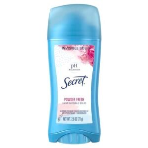Secret Invisible Solid Antiperspirant and Deodorant for Women, pH Balanced, Powder Fresh Scent, 2.6 oz