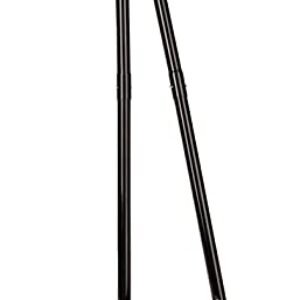 Carlisle FoodService Products Duo-Pan Upright Dust Pan and Broom Broom Set with Clip for Floor Cleaning, Restaurants, Office, And Janitorial Use, Plastic, 36 Inches, Black
