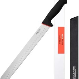 12 Inch Carving Slicing Knife, Sharp Premium Ham Slicer knife, Great for Slicing Roasts, Meats, Fruits and Vegetables (12" carving knife)