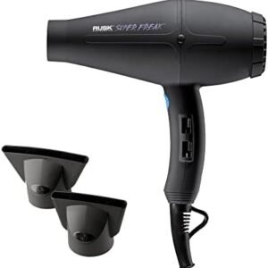RUSK Engineering Super Freak Ceramic and Tourmaline Professional 2000 Watt Hair Dryer - 7 Heat and Speed Settings Deliver Superior Airflow and Pressure