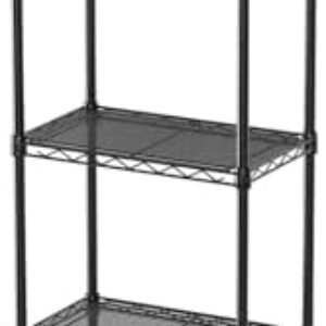 SINGAYE 5 Tier Shelf Wire Shelving Adjustable Storage Shelves Storage Rack,Standing Storage Shelf Units for Kitchen Closet Laundry Bathroom Pantry,Narrow Mesh Gaps,16”W x 10”D x 55”H,Black