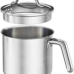 1.5 Quart Stainless Steel Saucepan With Pour Spout, Saucepan With Lid, Mini Milk Pan With Spout - Perfect For Boiling Milk, Sauce, Gravies, Pasta, Noodles