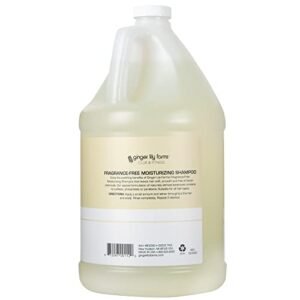 Ginger Lily Farms Club & Fitness Moisturizing Shampoo for All Hair Types, 100% Vegan & Cruelty-Free, Fragrance Free, 1 Gallon (128 fl oz) Refill