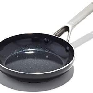 OXO Agility Series 8" Frying Pan Skillet, Ceramic Nonstick Cookware PFAS-Free, Induction Suitable, Quick Even Heating, Stainless Steel Handle, Chip-Free Rims, Dishwasher and Oven Safe, Black
