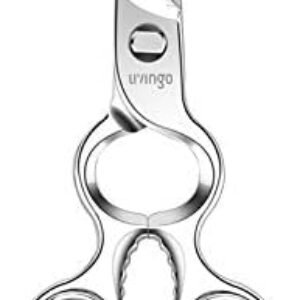 LIVINGO Kitchen Forged Shears Heavy Duty Come Apart Ultra Sharp Multi-function Stainless Steel Scissors Bottle Opener, Nut Cracker 8.5 inch