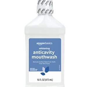 Amazon Basics Whitening Anticavity Mouthwash, 16 Fluid Ounces, Fresh mint, 1-Pack (Previously Solimo)