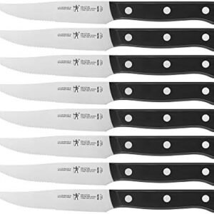 HENCKELS Solution Razor-Sharp Steak Knife Set of 8, German Engineered Informed by 100+ Years of Mastery,Black