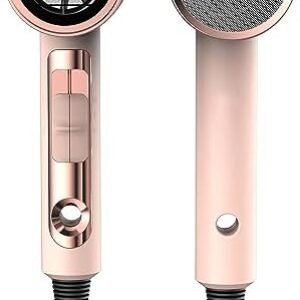 FUNTIN Hair Dryer, Blow Dryer with Diffuser Brush for Women 4C Thick Hair Ionic Hair Dryer(Baby Pink)