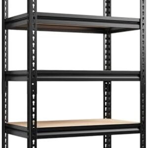 REIBII Storage Shelves Heavy Duty,5 Tier Adjustable Metal Shelving Unit Utility Rack Shelf for Garage Pantry Warehouse Closet Kitchen 12" D x 28" W x 60" H