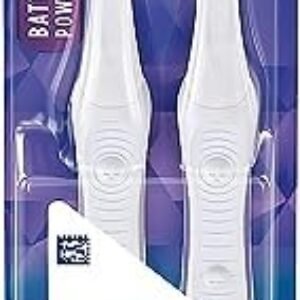 Oral-B Pulsar 3D White Pulsar Battery Toothbrush, Soft, 2 Count (Colors May Vary)