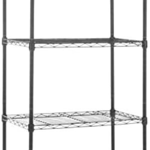 Amazon Basics 5-Shelf Adjustable, Storage Shelving Unit, (200 Pound Loading Capacity per Shelf), Steel Organizer Wire Rack, 13.4"D x 23.2"W x 60"H, Black