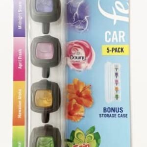 Febreze Car Air Freshener, Set of 5 Clips, Gain Island Fresh and Original Gain Scent