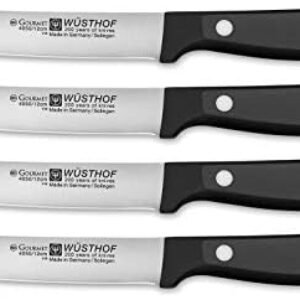 Wusthof Gourmet Four 4-Piece German Precise Laser Cut High Carbon Stainless Steel Kitchen Steak Knife Set – Model 9729