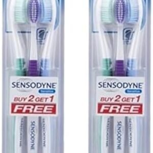 Sensodyne Sensitive Toothbrush Soft Sensitive Teeth, 3 Count (Pack of 2)