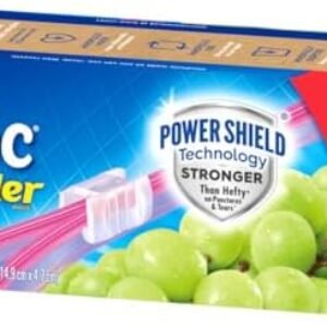 Ziploc Quart Food Storage Slider Bags, Power Shield Technology for More Durability, 42 Count