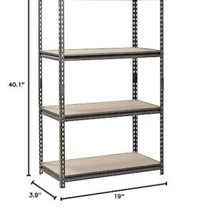 Muscle Rack UR361860PB4P-SV Silver Vein Steel Storage Rack, 4 Adjustable Shelves, 3200 lb. Capacity, 60″ Height x 36″ Width x 18″ Depth