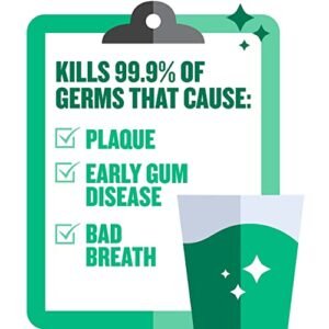 Listerine Freshburst Antiseptic Mouthwash with Germ-Killing Oral Care Formula to Fight Bad Breath, Plaque and Gingivitis, 500 mL (Pack of 2)