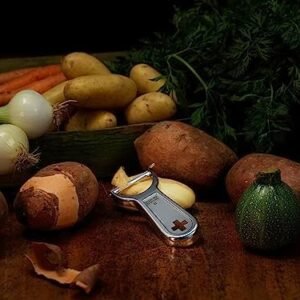 Kuhn Rikon Swiss Metal Peeler 4”, Stainless Steel