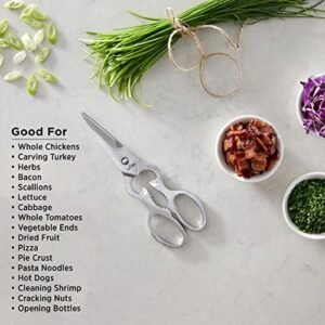 All-Clad Tools and Accessories Stainless Steel Kitchen Scissors 7.5 Inch Kitchen Tools, Kitchen Hacks Silver