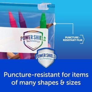 Ziploc Gallon Food Storage Freezer Slider Bags, Power Shield Technology for More Durability, 72 Count