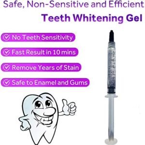 Bright White Smiles – Teeth Whitening Gel Refill Kit – 10 tubes 44% Carbamide Peroxide Tooth Whitener Formula