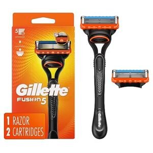 Gillette Fusion5 Razor for Men, Handle + 2 Razor Blade Refills