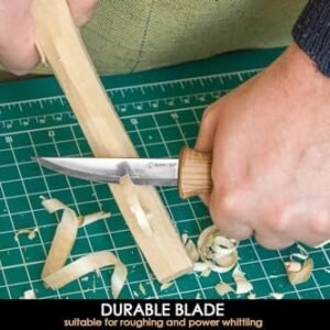 BeaverCraft Wood Carving Knife for Whittling Sloyd Knife C4 3.14″ Wood Whittling Knife for Roughing Wood Carving Chisel Knife for Beginners and Profi – Spoon Carving Tools Knives for Woodworking