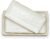 famiware Serving Platter, Rectangular 15.67/14.1/12.6inch Serving Dishes for Entertaining, Microwave Dishwasher Safe, Stoneware Serving Trays for Party, Turkey, Cheese, Ocean Series, Vanilla White