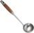 Soup Ladle,304 Stainless Steel Cooking Ladle Spoon Wok Tools with Long Wooden Handle Heat Resistant,Silver/14.6Inch