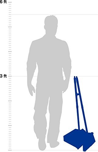 Carlisle FoodService Products Duo-Pan Upright Dust Pan and Broom Broom Set with Clip for Floor Cleaning, Restaurants, Office, And Janitorial Use, Plastic, 36 Inches, Black