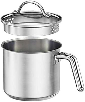 1.5 Quart Stainless Steel Saucepan With Pour Spout, Saucepan With Lid, Mini Milk Pan With Spout – Perfect For Boiling Milk, Sauce, Gravies, Pasta, Noodles