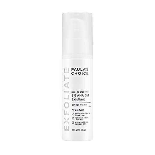 Paula’s Choice SKIN PERFECTING 8% AHA Gel Exfoliant with Glycolic Acid Chamomile & Green Tea, 3.3 Ounce Pump Leave-On Gentle Exfoliator