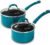 MICHELANGELO Sauce Pan Sets, Saucepans with Lids, 1Qt & 2Qt Sauce Pan with lid, Enameled Small Pot with Lid, Nonstick Saucepan Set, Sauce Pot with Silicone Handle, Oven Safe, Cyan