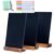 NEWNEWSHOW 3Pack 5.1×7.9 in Chalkboard Sign Double Sided with Wood Base Chalkboard Signs Erasable Message Board Sign with Wood Base for Shop Wedding Kitchen Home Party Decoration