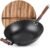 WANGYUANJI Cast Iron Wok Pan 14.2″ Large Wok Stir Fry Pan Flat Bottom Wok with Lid and Wood Handle,Suitable for All Cooktops, Uncoated Craft Wok Healthy Cooking Wok