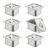 6 Set Stainless Steel Hotel Pans 1/6 Size 4 Inch Deep With Lids, Anti-Jam Chafing Steam Table Pans, Catering Food Storage Metal Pan