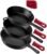 Cuisinel Cast Iron Skillet Set – 8″ + 10″ + 12″-Inch Pre-Seasoned Frying Pans + Silicone Handle Grip Covers – Use Indoor/Outdoor, Oven, Grill, Stove, BBQ, Fire, Induction – Kitchen/Camping Cookware