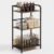 3-Tier Storage Rack Shelves, Small Side Table with Fence, Storage Racks and Shelving, Fall Prevention, Metal Shelving Unit for Kitchen/Living/Laundry/Pantry Room, Narrow, 11.42″D x 16.54″W x 30.31″H