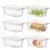 6 Pack 4” Deep Plastic Clear Food Pan with Lids,Commercial Stackable Polycarbonate Pan with Capacity Indicator,Acrylic Food Storage,Restaurant Supplies for Kitchen (1/4 Size 4”Deep)