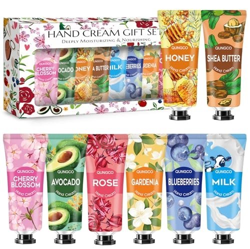 8 Pack Hand Cream Gift Set for Girl and Women,Mothers Day Gifts,Teacher Appreciation Gifts,Nurse Week Gifts,Hand Lotion Travel Size in Bulk for Dry Hands,Mini Hand Lotion for Baby Shower Party Gifts