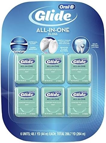 Oral-B Glide Pro-Health Comfort Plus Dental Floss, Mint, 6 Count
