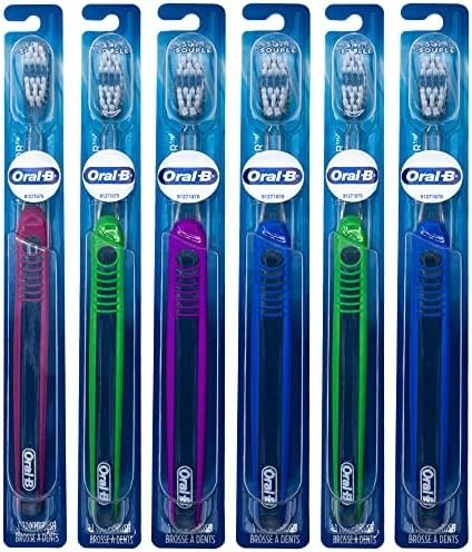 Oral-B Indicator Toothbrush Flat Trim, Compact Head 30, Soft – Pack of 6