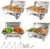 4 Pack 8QT Rectangular Chafing Dish Buffet Set Stainless Steel Catering Chafers Food Warmer with Full,Half,1/3 Food Pan,Fuel Holder,Foldable Frame for Weddings/Parties/Banquets Events