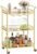 VASAGLE Bar Cart, Home Bar Serving Cart, Small Bar Cart with 3-Tier Shelf, Wine Holders, Glass Holders, Bar Cart for Small Spaces, Kitchen, Living Room, 15 x 23.6 x 36.2 Inches, Gold ULRC100A01