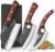 3PCS Butcher Knife Set, Hand Forged Serbian Chef Knife & Meat Cleaver Knife & Viking Knives, Meat Cutting Kitchen Knife Set for Home, Outdoor Cooking, Camping BBQ Men