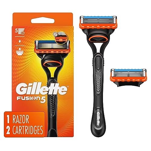 Gillette Fusion5 Razor for Men, Handle + 2 Razor Blade Refills