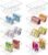 Vtopmart 8 Pack Food Storage Organizer Bins, Clear Plastic Bins for Pantry, Kitchen, Fridge, Cabinet Organization and Storage, 4 Compartment Holder for Packets, Snacks, Pouches, Spice Packets