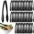 Tessco 50 Pcs Plastic Tongs for Serving Bulk 9 Inch Plastic Serving Tongs, Disposable Serving Utensils Tongs, Heavy Duty Plastic Salad Tongs for Kitchen Buffets BBQ Events Catering (Black)