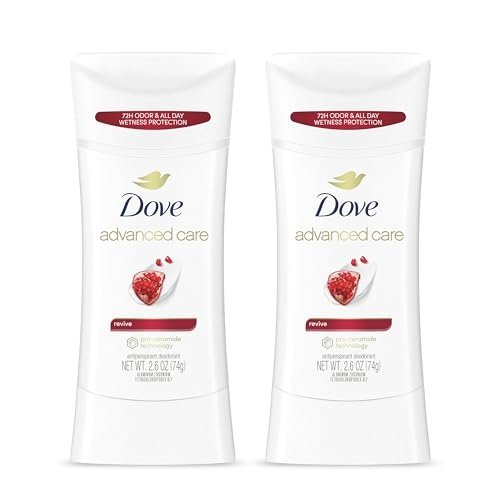 Dove Advanced Care Antiperspirant Deodorant Stick for Women Revive for 48 Hour Protection And Soft And Comfortable Underarms 2.6 oz, 2 Count